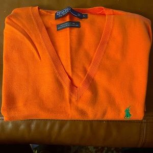 Orange/Tangerine Ralph Lauren Polo Sweater Vest